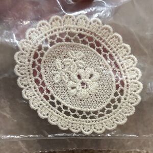 3 Belgium Cream Lace Handmade